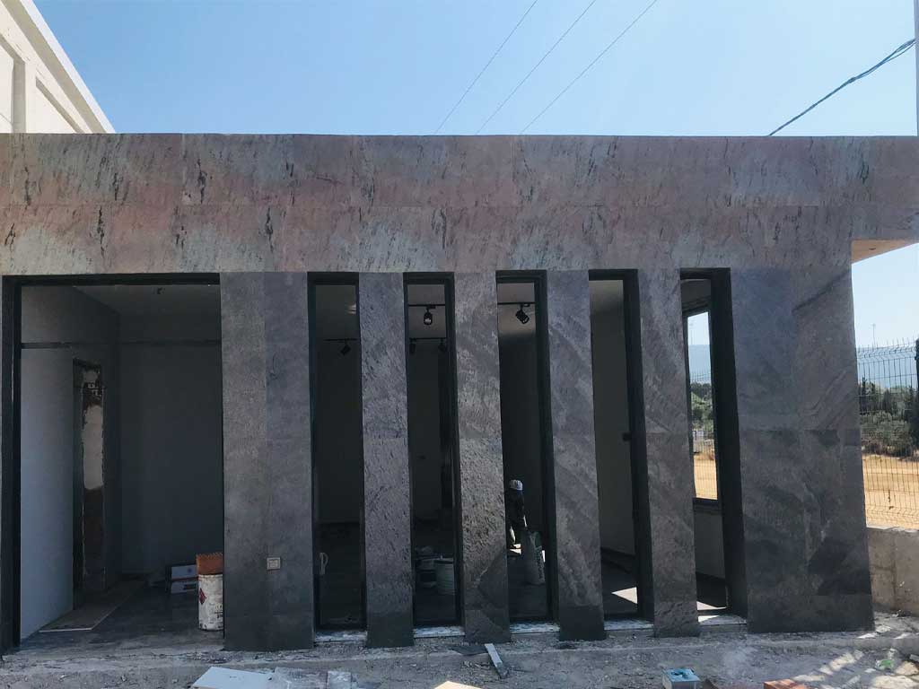 Linea Pietra dış mekan özel taş kaplama uygulaması